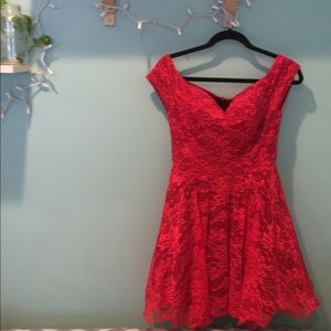 Red short homecoming dress